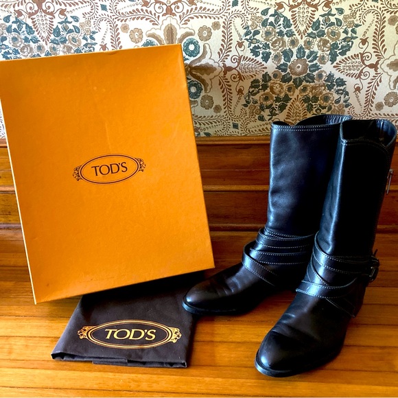 Tod's Shoes Tods Motorcycle Dandy Boots In Black Poshmark